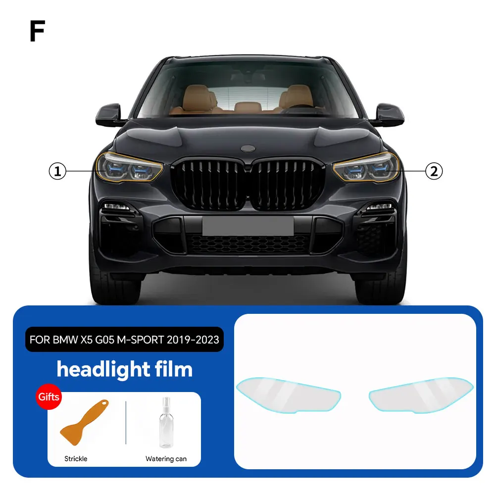 Для BMW X5 G05 M SPORT 2019-2023 защитная пленка из ТПУ, наклейка на корпус, самовосстанавливающаяся невидимая прозрачная зеркало заднего вида, фара