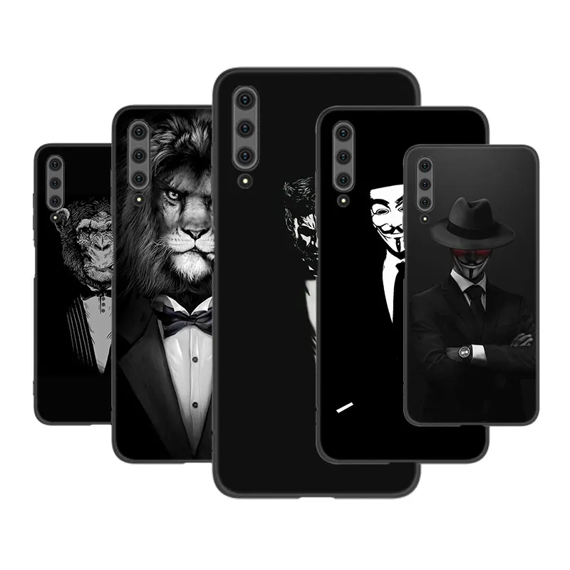 Man Suit Shirt Tie Phone Case For Huawei Honor 7A 8A 9X 20 Pro 8 10X Lite 7S 8C 8S 8X 9A 9C 10i 20i 20E 20S 30i Soft Black Cover