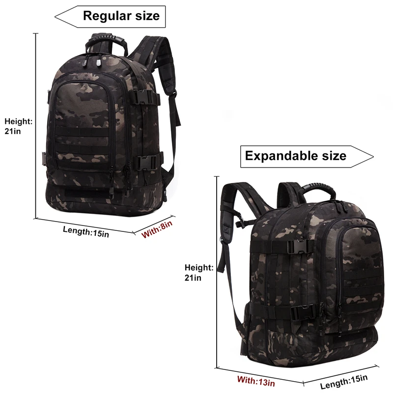 50L Camping Backpack Military Bag Men Travel Bags Tactical Army Molle Climbing Rucksack Hiking Outdoor Hunting Bags 6