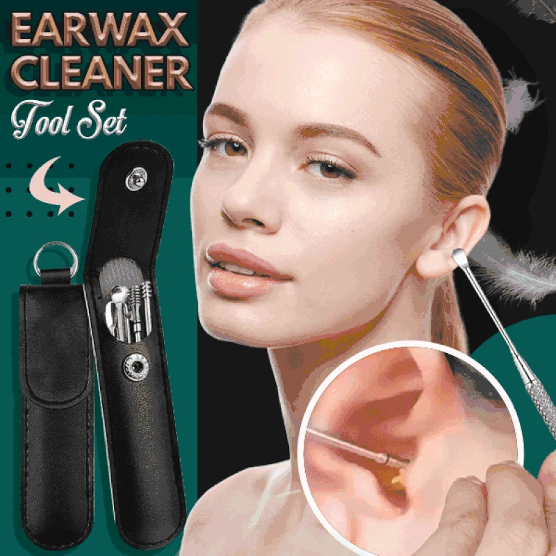 

6Pcs Set Innovative Spring Earwax Removal Cleaner Tool With Storage Bag Stainless Steel Earpick Spiral Ear Cleaner Dropshipping