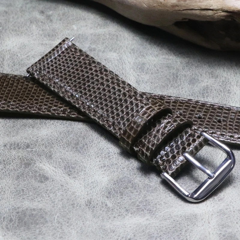 New High quality men Woman Upscale Watch belt 18 19 20 21 22mm Genuine Lizard skin Watch Band Watchband Handmade Bracelet Strap