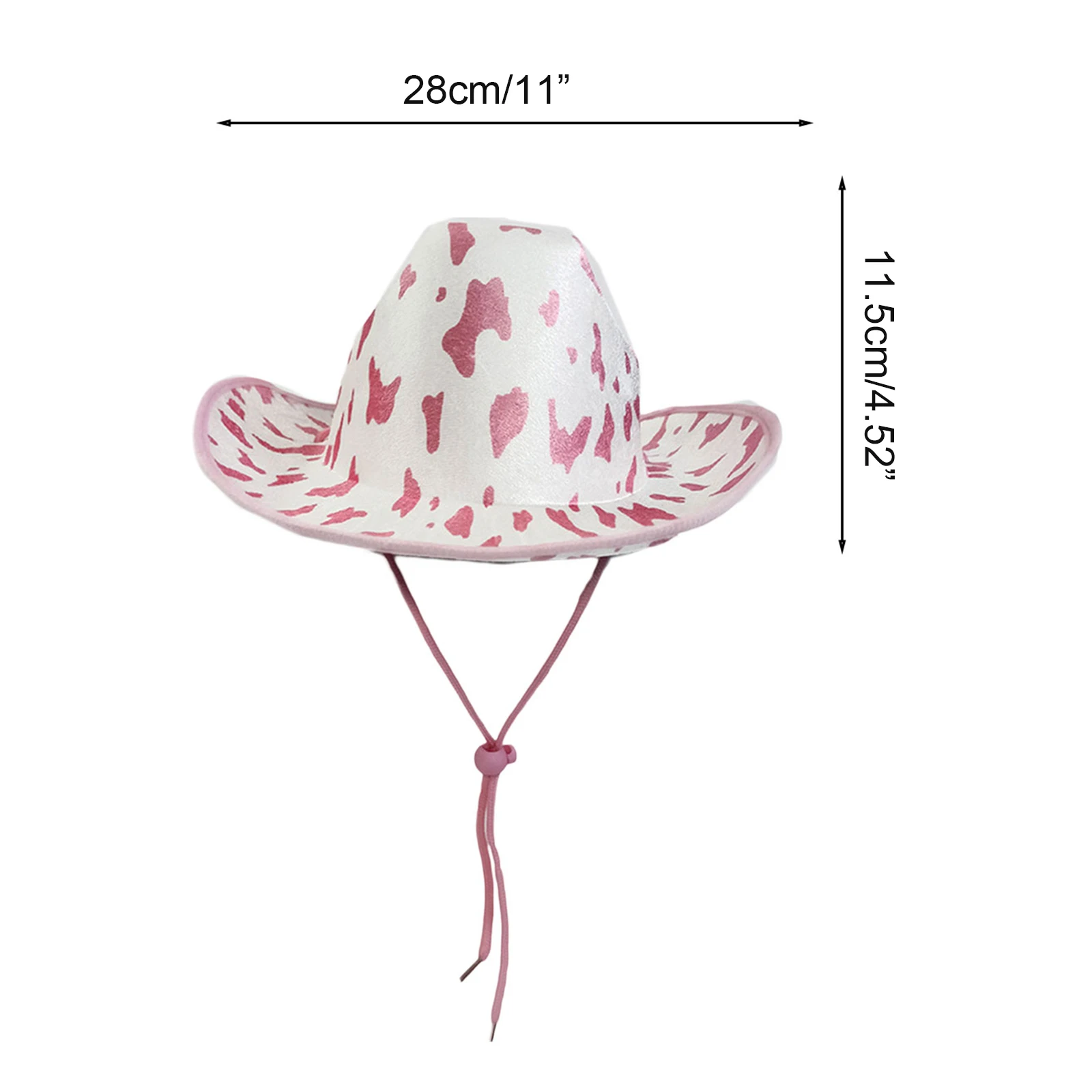 Pink Cow Print Women Fedora Hat for Winter Autumn Elegant Lady Trilby Felt Homburg Church Jazz Hat Cosplay Cowgirl Hat images - 6