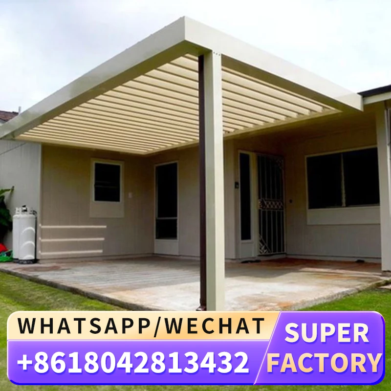 Алюминиевая беседка для крыши с автоматическим открыванием 12x20 20x1