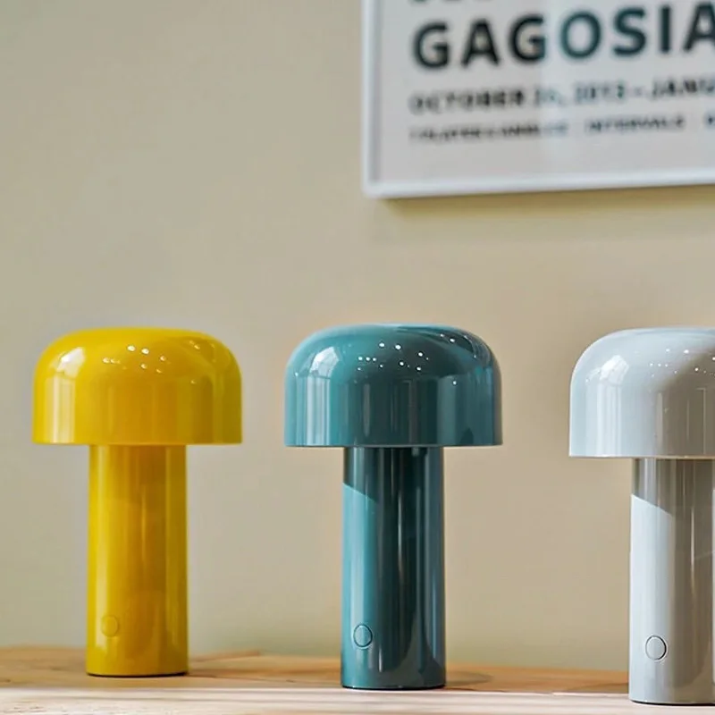 

Rechargeable Touch Mushroom Table Lamp Bedroom Kids Room Desktop Decoration Night Light USB Desk Lamp