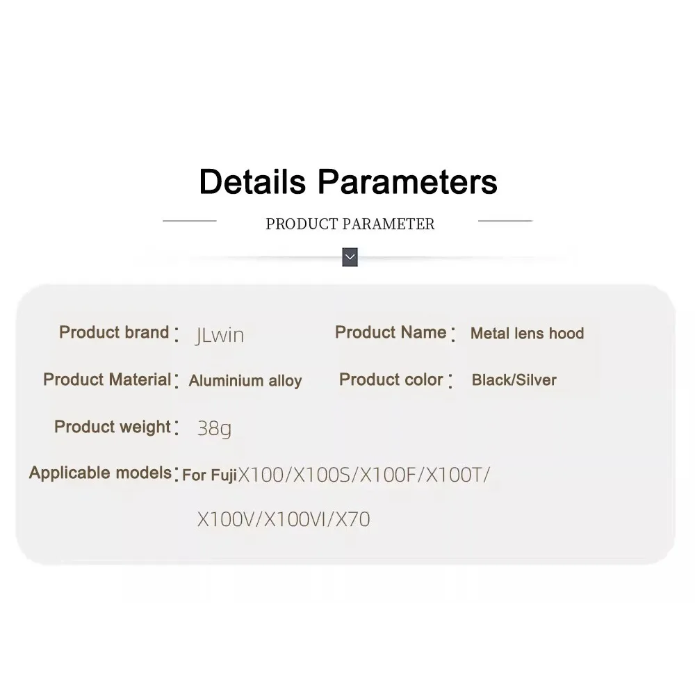 Металлическая бленда переходное кольцо MC-UV для Fuji X100/V/VI/F/T/S серия беззеркальных