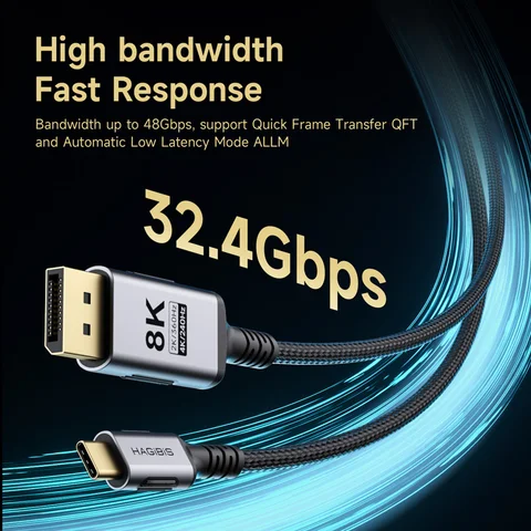 Кабель Hagibis 8K USB C — DisplayPort 1.4