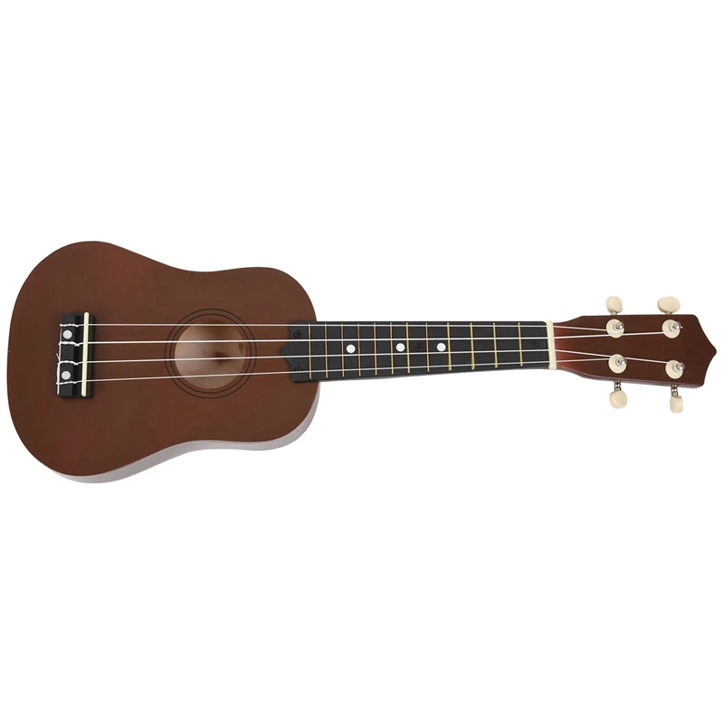 

21 Inch Soprano Ukulele 4 Strings Hawaiian Guitar Uke + String + Pick For Beginners Kid Gift