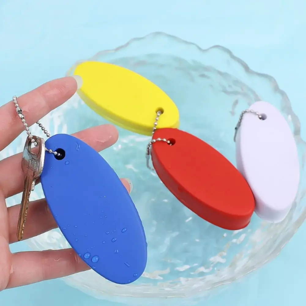 

Oval Foam Floating Buoyant Keychain For Water Sports Marine Boat Swimming Kayak Rafting Elliptical Buoy Pendant Keyring