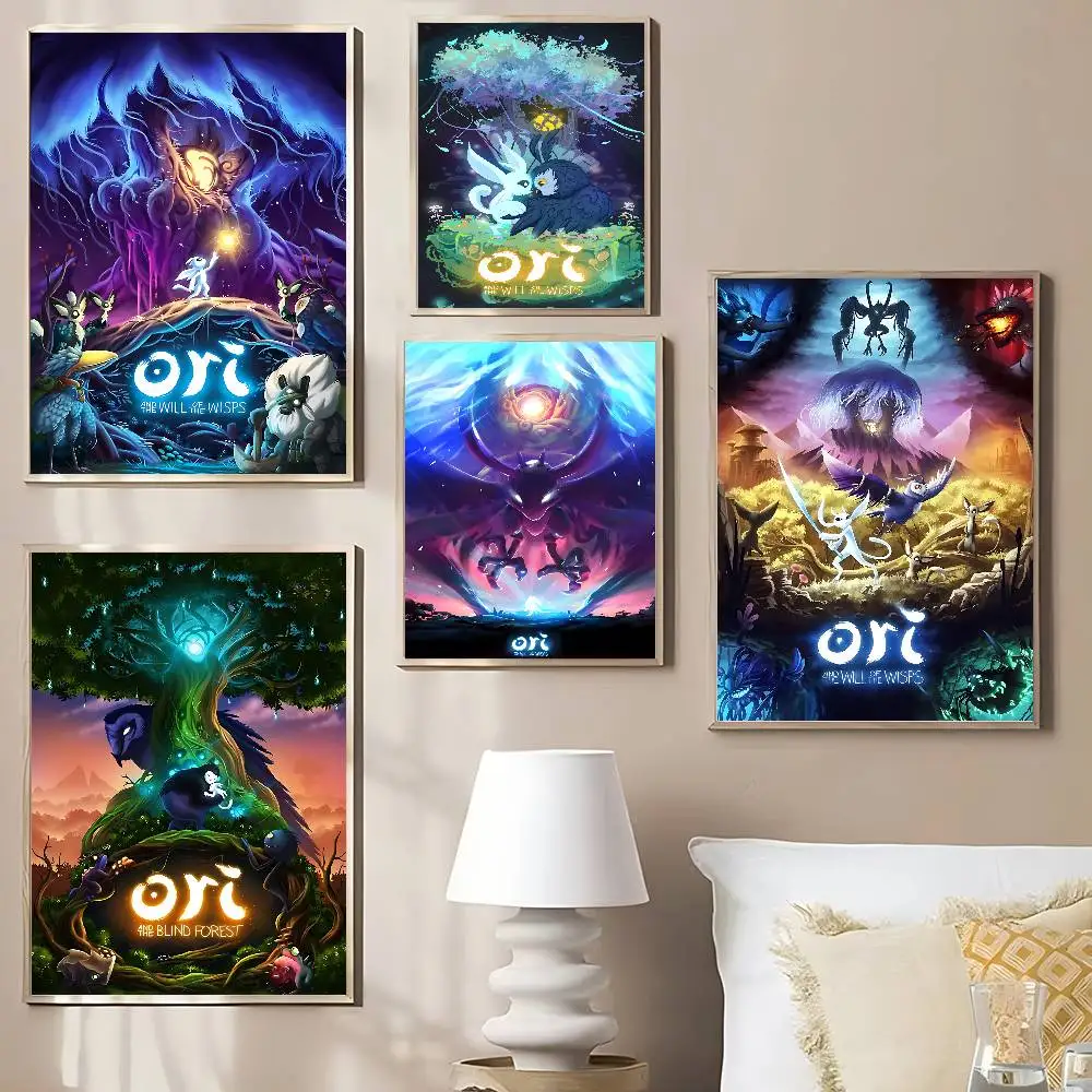 Фото 3D Горизонтальные постеры O-Ori Game Movie, ретро-наклейки из крафт-бумаги, DIY декор для комнаты, бара, кафе, эстетичное искусство, настенная живопись №5