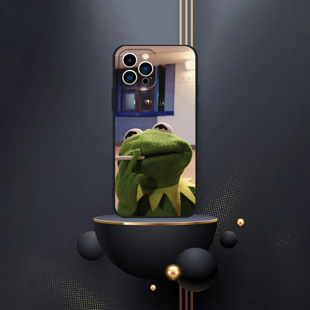 K-Kermit The Frog Phone Case For iPhone 16 15 14 13 12 Pro Max 11 7 8 Plus XR XS Shockproof Silicone Soft Shell
