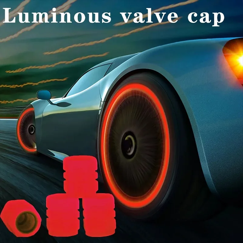 

Luminous Tire Valve Cap Universal Car Motorcycle Bike Fluorescent Valve Cover Car Tire Wheel Hub Styling Tool Auto Accessories