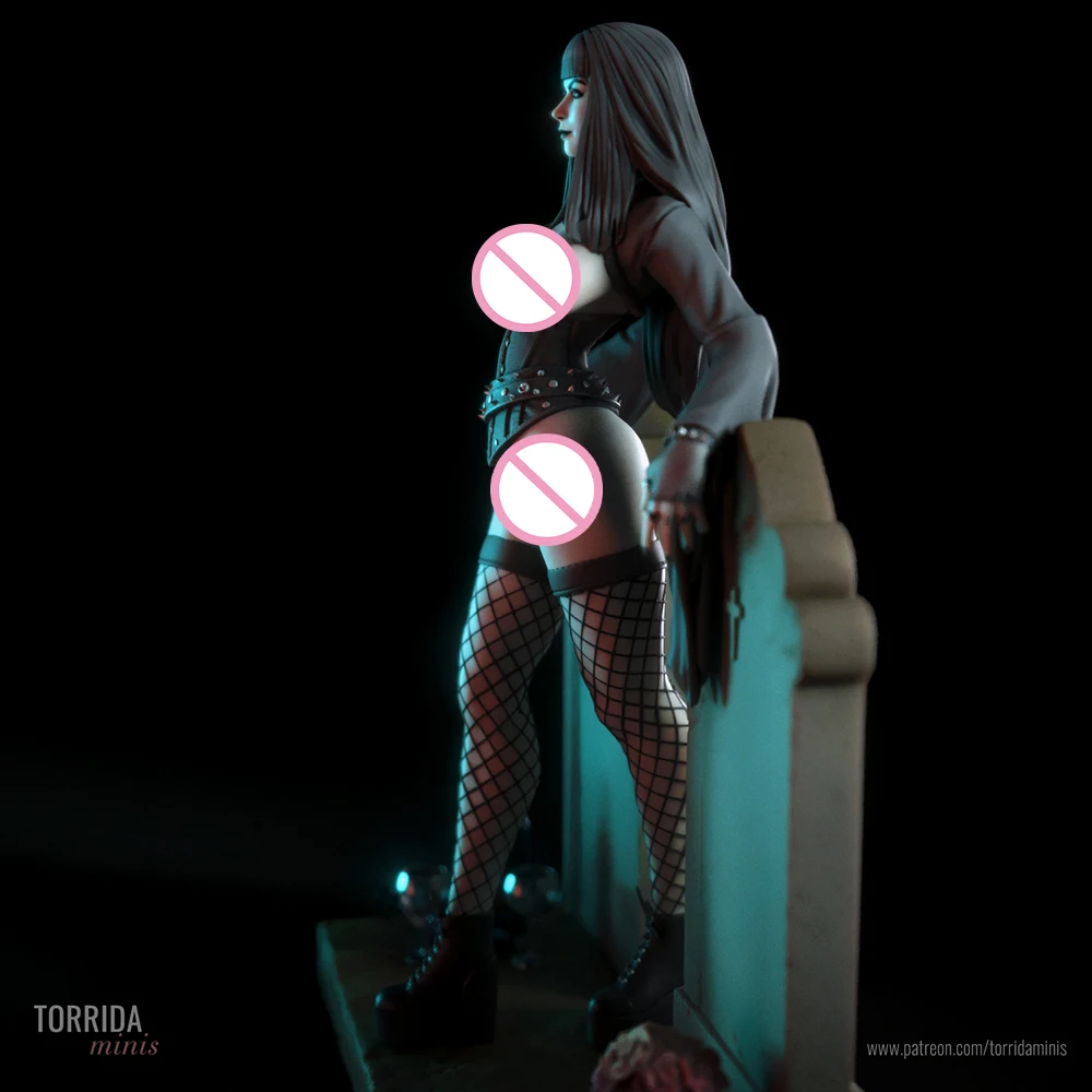 Модель 3d печати 1/24 набор для сборки фотографий с готическим женским вороном