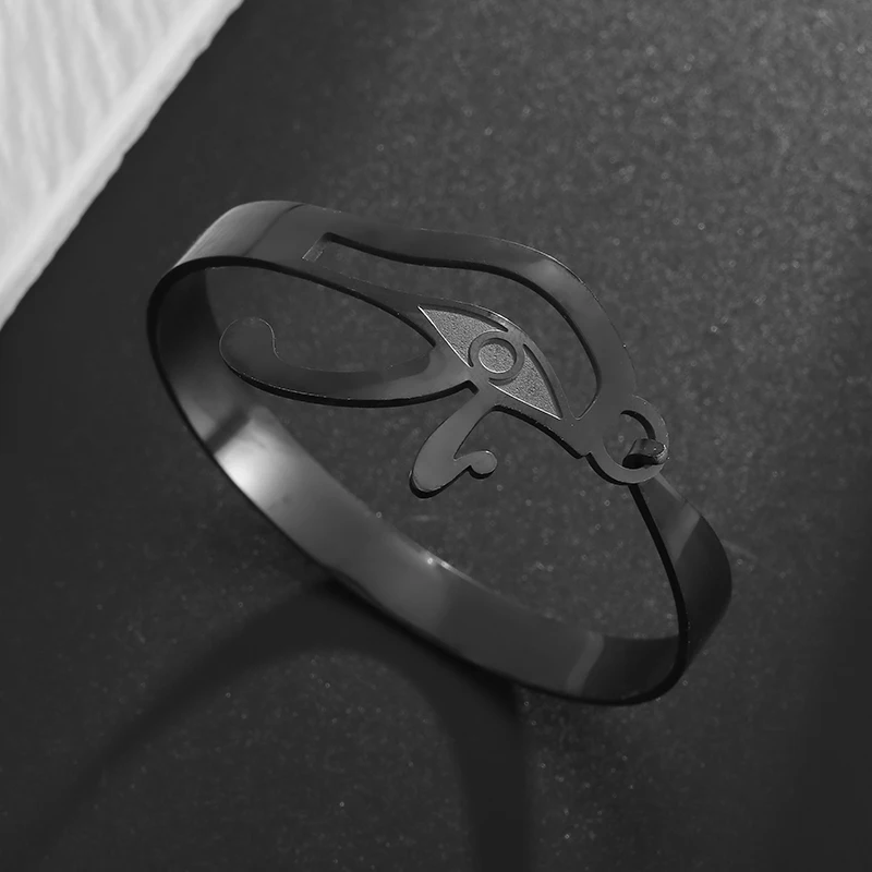 Регулируемый браслет из нержавеющей стали с изображением древнего египетского