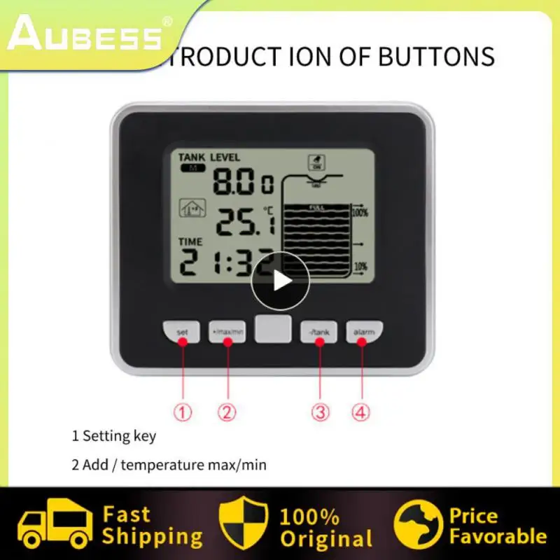 

Indoor Multifunction Ts-ft002 Sensor Transmitter Wireless Water Tank Liquid Depth Level Meter Ultrasonic Water Level Gauge New