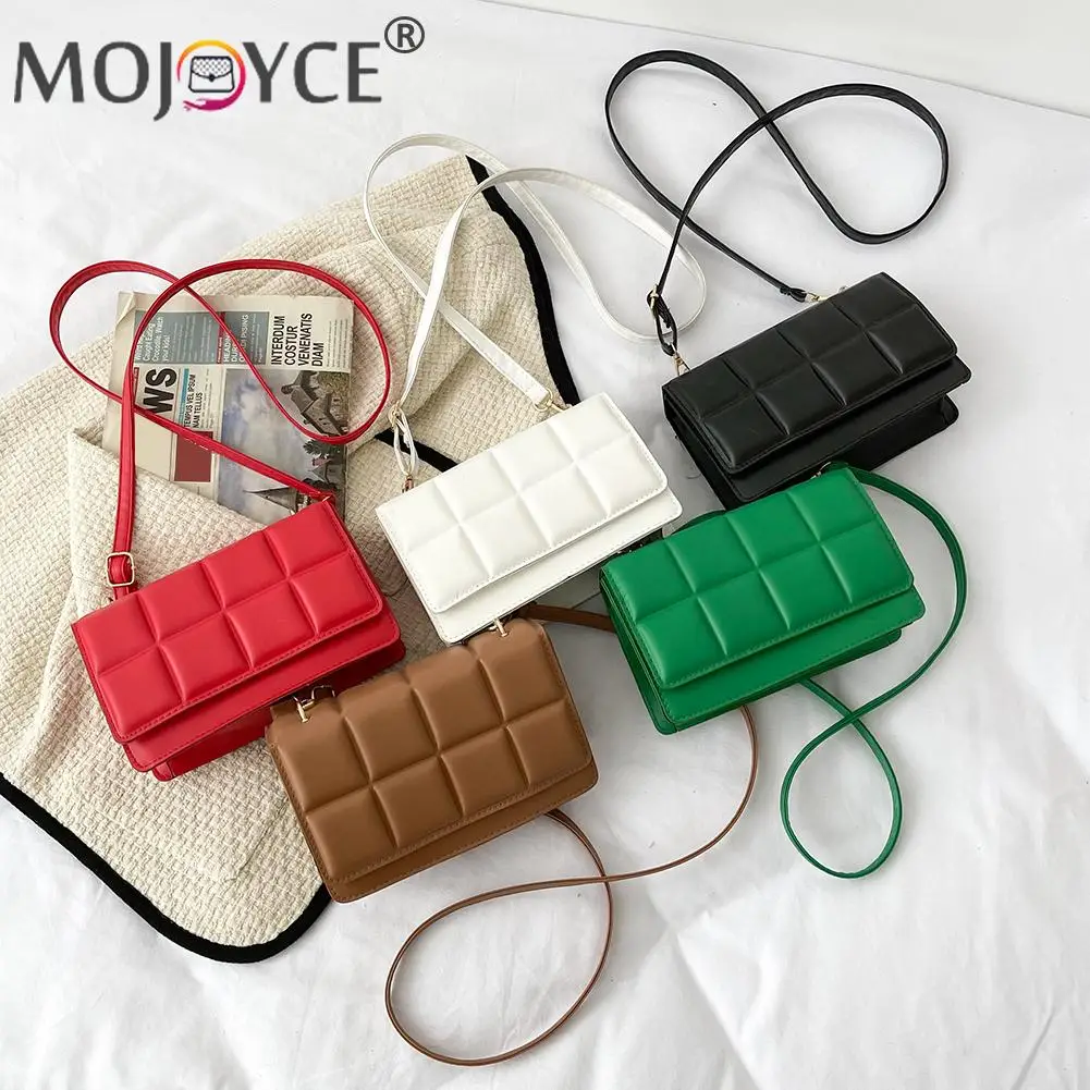 

Роскошные женские квадратные сумки через плечо с Шоколадным Узором, повседневные однотонные маленькие мессенджеры из искусственной кожи с...