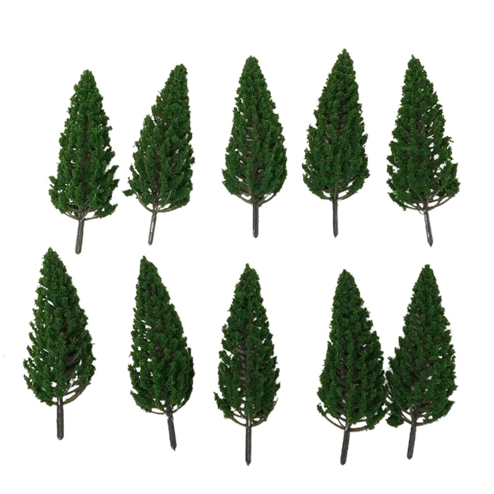 

G Scale Parts & Accessories Scenery & Trees 10pcs Model Pine Trees Green For Scale Railway Layout 11cm SL-16059