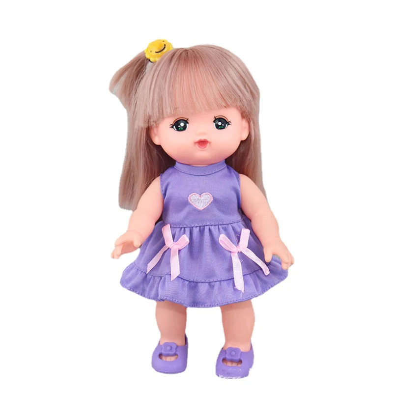 

Fashion 25CM Japanese Mellchan Baby Doll Clothes Princess dress Dress Up Doll Accessories Dolls Fans Gift Toy