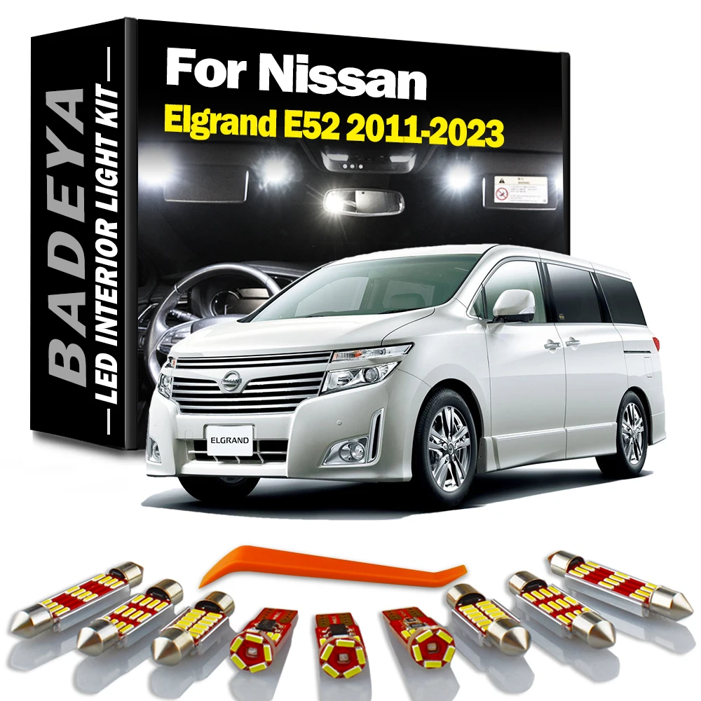 BADEYA 15 шт. для Nissan Elgrand E52 2011- 2020 2021 2022 2023 Автомобильная искусственная карта чтения