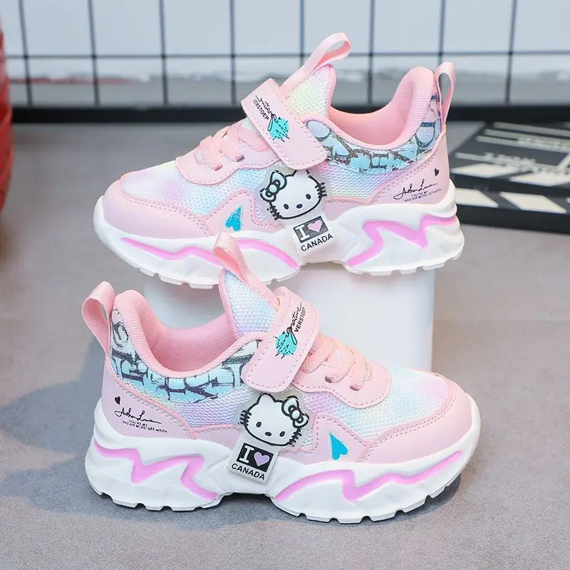 Кроссовки Hello Kitty для девочек повседневная обувь с мультяшным аниме детская