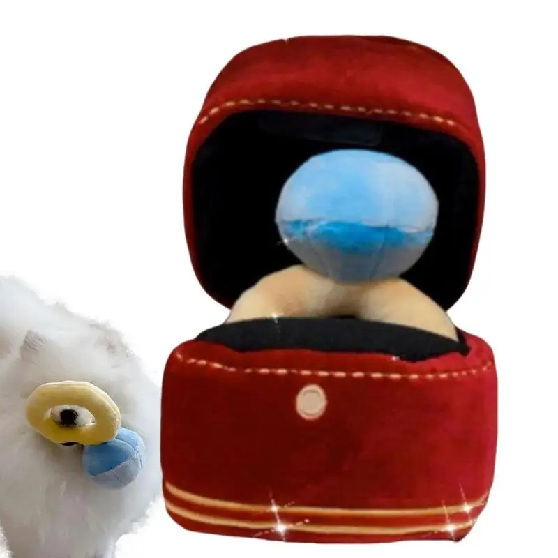 

Creative Ring Box Plush Toy Love Diamond Ring Case Stuffed Pet Chew Toy Creative Ring Box Plush Toy For Small Medium Large Dogs