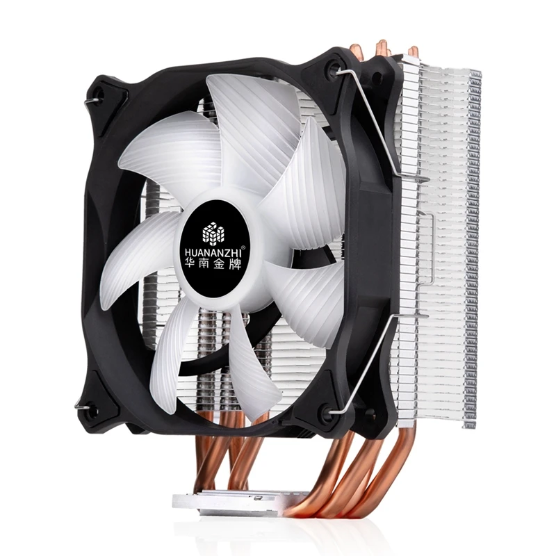 

HUANANZHI A500 4 Copper Heat Pipe LED CPU Cooler Cooling Fan Radiator Quiet SINGLE Fan Cooler Heatsink
