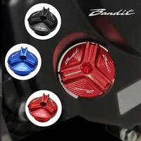 motorcycle oil filler cap for suzuki bandit 400 600 650 accessories cnc engine oil cup plug cover screw bandit 600 1995 2004