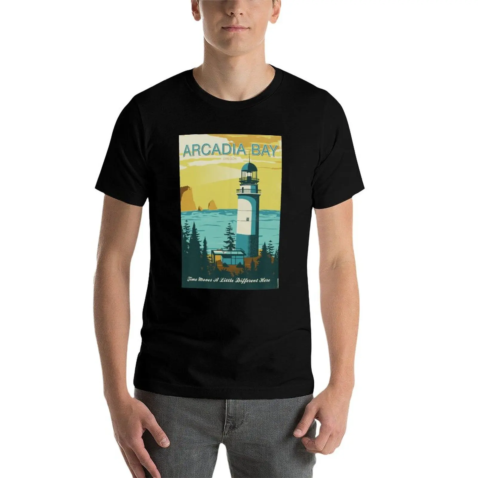 Футболка Arcadia Bay - Vintage Tourism Poster хлопок мужская