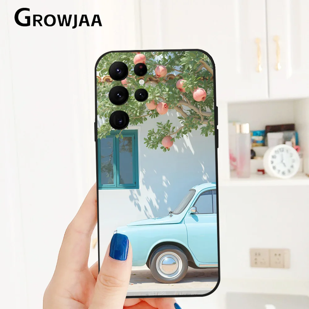 Винтажный автомобильный чехол для телефона A-AIGC Samsung Galaxy S24 Ultra S22 S23 S21 S20 5G защитный