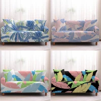 simple style home decor sofa cover feather print sofa covers for living room sectional sofa cushion cover dustproof slipcover