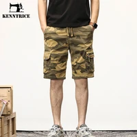 summer camouflage shorts for men fashion multi pocket cotton cargo short pants outdoor jogging knee length shorts kenntrice 2022