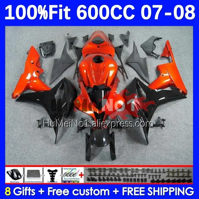 

Injection For HONDA CBR 600 RR CC 600RR 600F5 CBR600RR 36No.19 CBR600F5 600CC CBR600 RR F5 2007 2008 07 08 Fairing Orange black