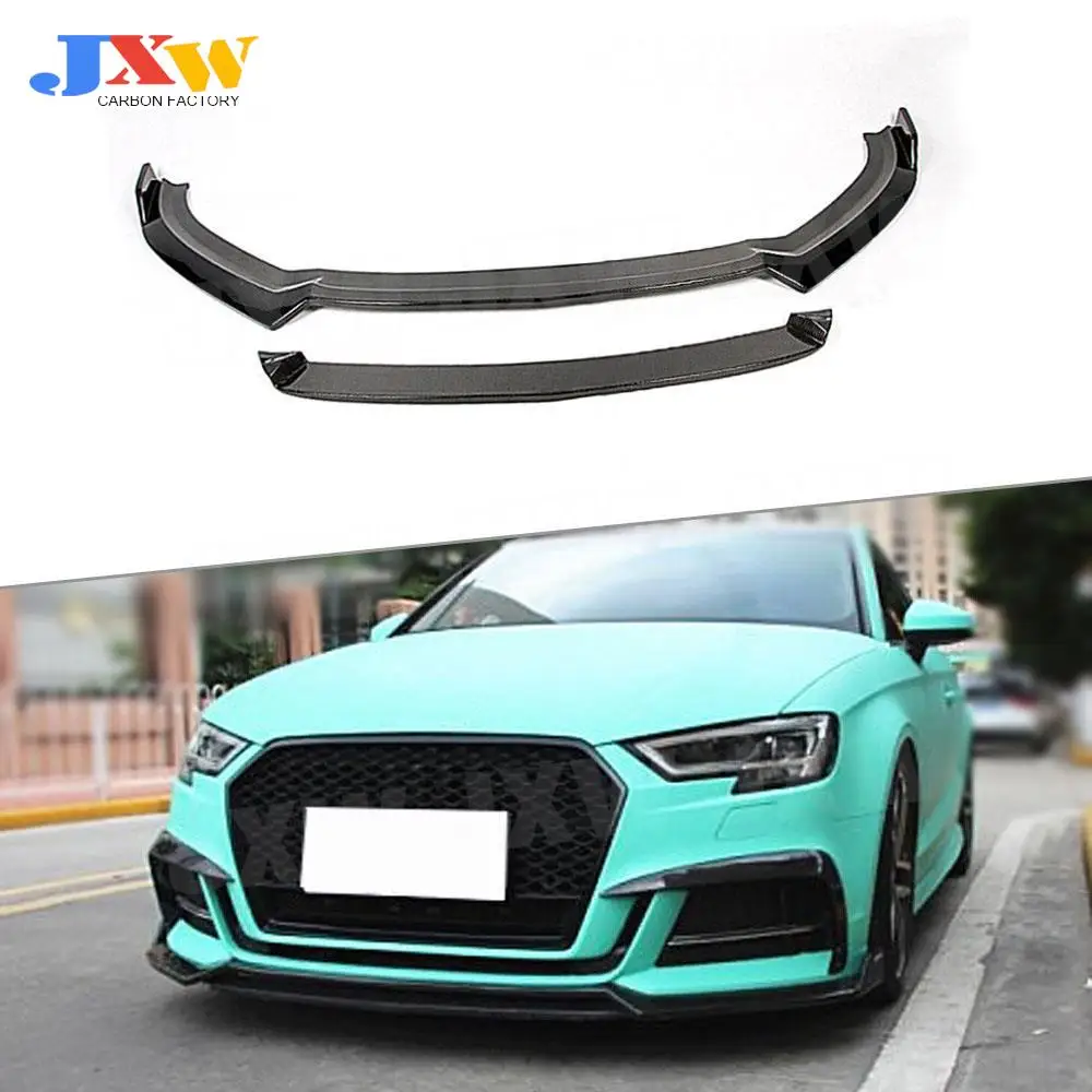 

Carbon Fiber Front Lip Chin Spoiler For Audi Sline S3 Sedan Not A3 Standard 2017-2019 KL Style Bumper Guard