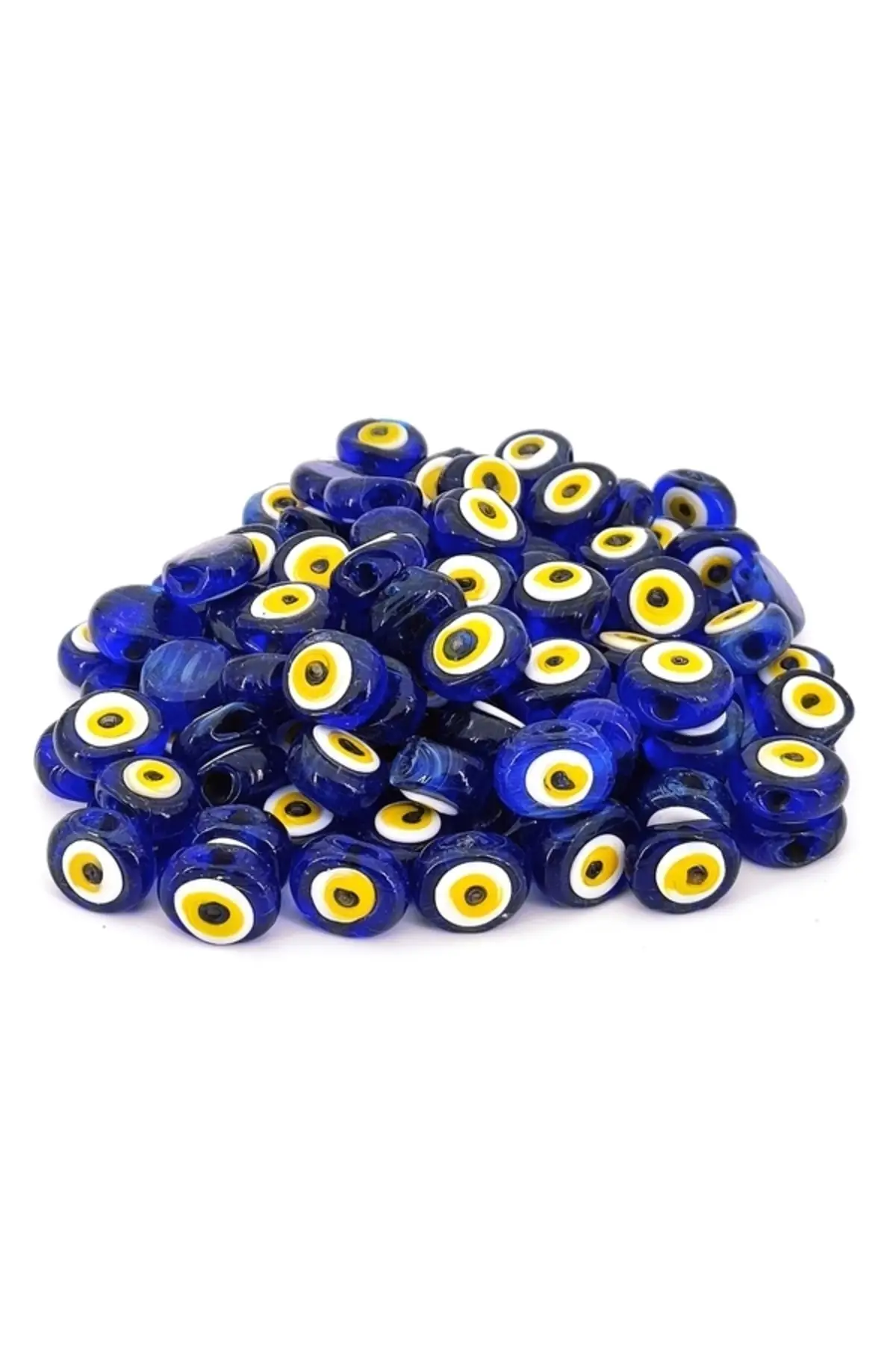 

Danagöz Glass Evil eye bead Yellow Eye Small Size 1,5 Cm 10 PCs Beads Hobby Supplies & Leisure Life