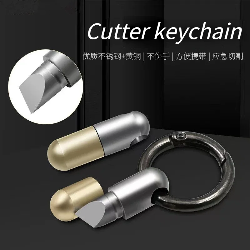 

Capsule Knife Unboxing Artifact Miniature Cutting Tool Anti-cutting Hand Portable Knife Split Pill Express Can Opener Keychain