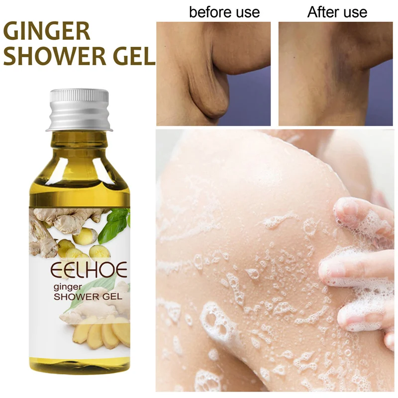 

Lymphatic Drainage Ginger Herbal Shower Gel Natural Ginger Oil Relax Body Care Effective Treat Inflammation and Swelling 50ML
