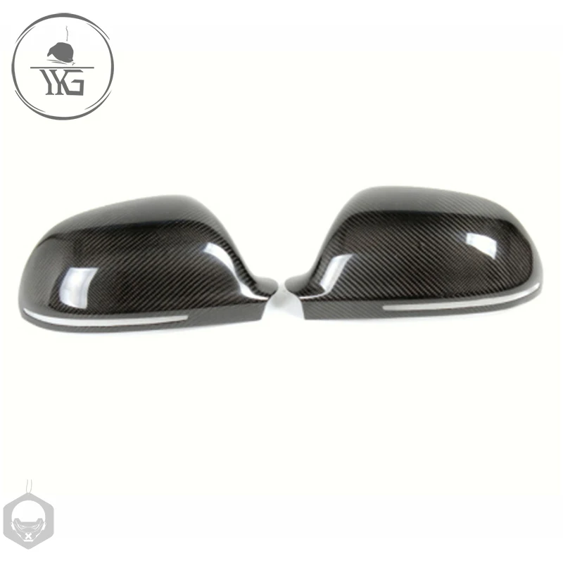 

For Audi A4 S4 RS4 B8 2009-2012 Carbon Fiber Rearview Mirror Covers Caps Rear View Mirror Housing Protection Car Accessories