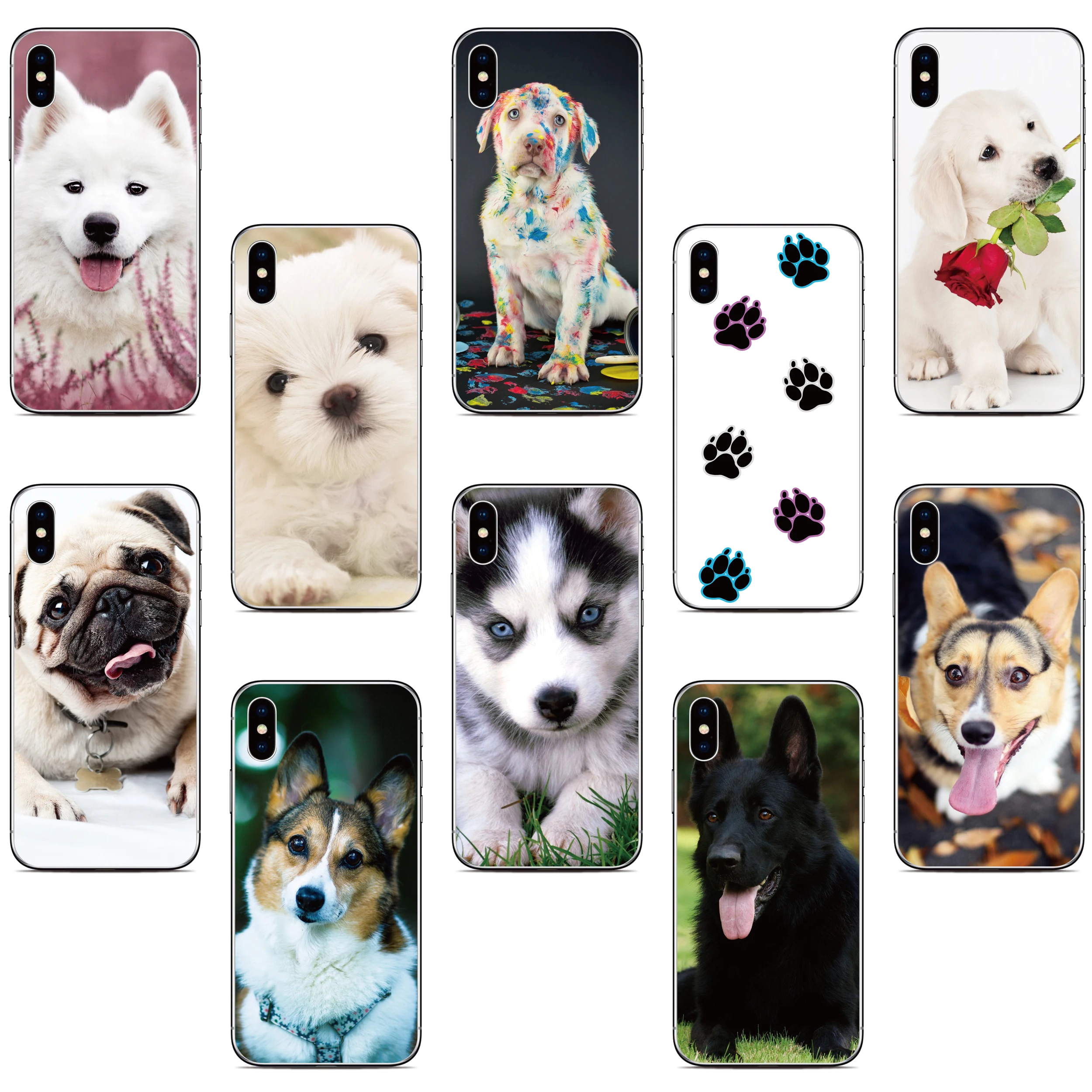 Dog Paw Cover For For iPhone 14 13 12 11 Pro MAX Mini SE2 SE 2020 SE3 XR X XS 6S 6 7 8 Plus iPod Touch 7 6 5 Phone Case