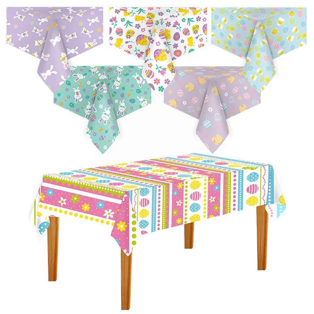 

10pcs Cute Easter Table Cloth Disposable Table Cloth Shower Home Baby Kids Party Decor Birthday Supplies Wedding S7I0
