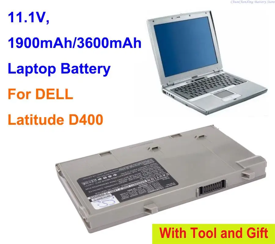 

Cameron Sino 1900mAh/3600mAh Notebook, Laptop Battery 312-0095, 451-10142, 9T119, 9T255 for DELL Latitude D400