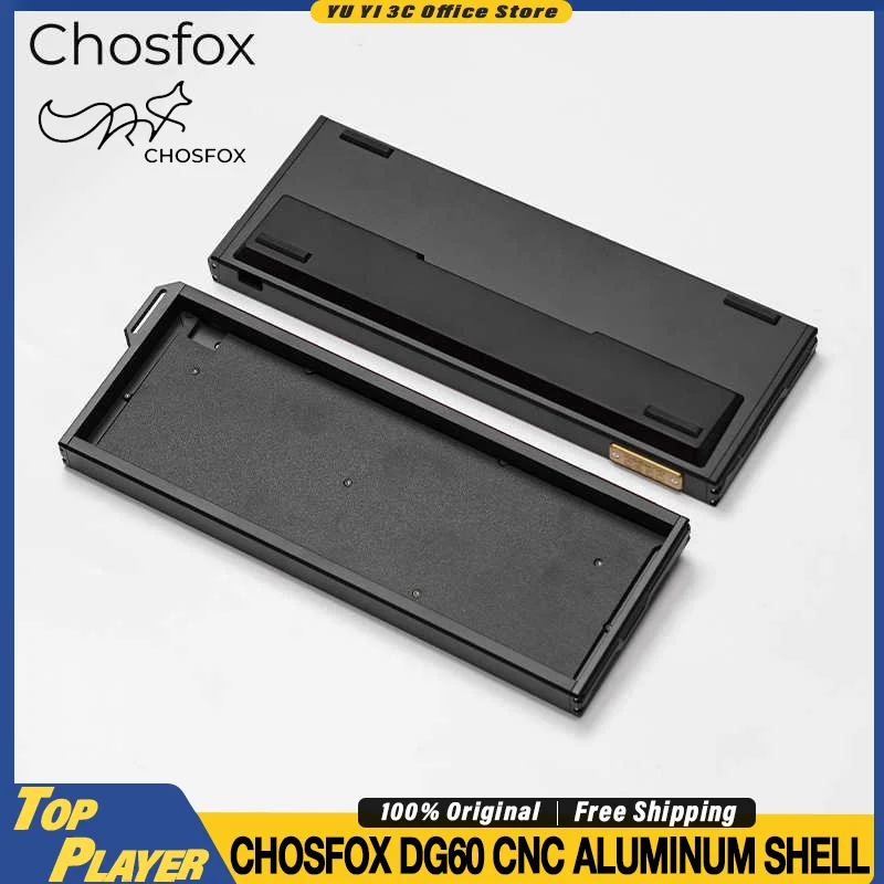 Фото Chosfox DG60 GH60 Алюминиевый корпус клавиатуры с ЧПУ Индивидуальная раскладка GH60 Поддержка Wooting 60He HM66 MAD60 ACE60 с латунной табличкой №1