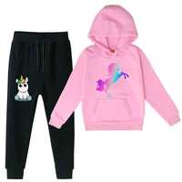 baby clothing sets children 2 14 years birthday suit boys tracksuits kids cartoon sport suits unicorn hoodies tops pants 2pcs