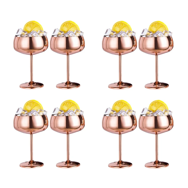 

Copper Coupe Champagne Glasses Set Of 8 Stainless Steel Vintage Martini Cocktail Glass Wine Goblet