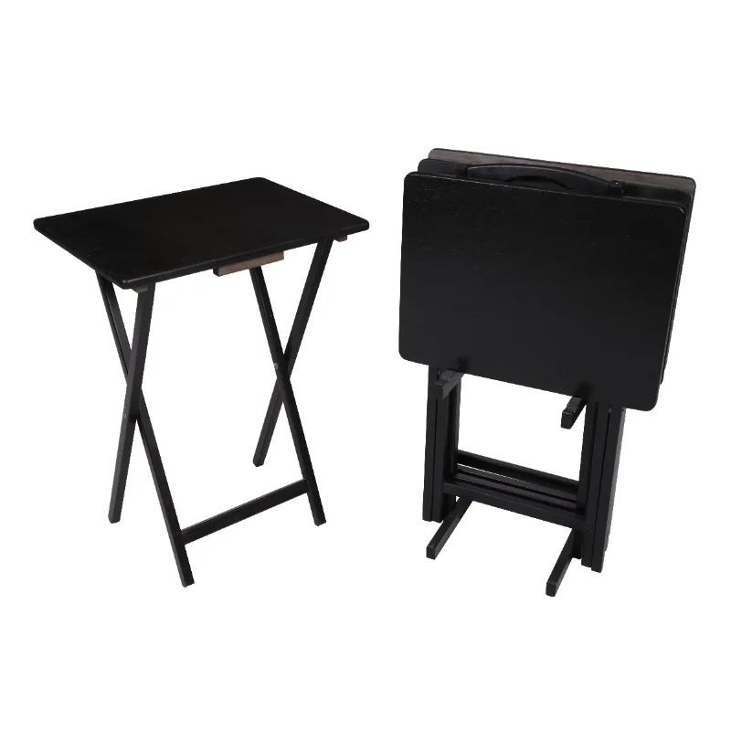 

Mainstays Black 5-Piece Folding TV Tray Table Set, 19 x 15 x 26 Inch