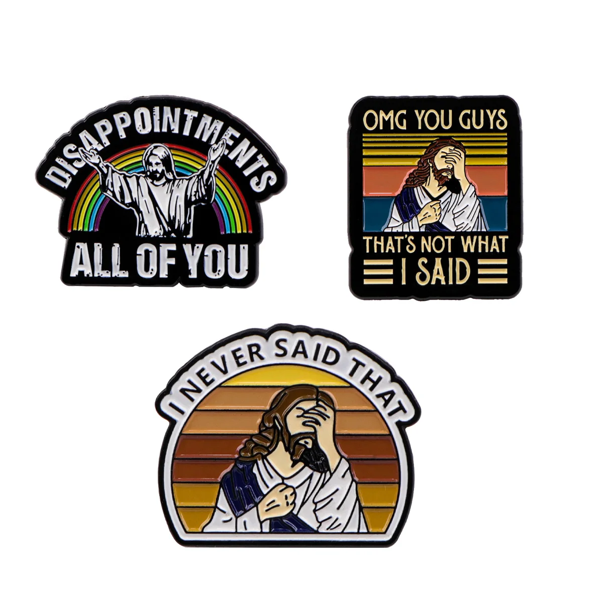 Эмалированные Броши с Иисусом значки цитатами на лацкан рюкзака модные