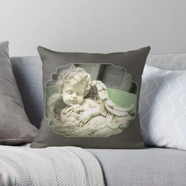 

Мягкая подушка с изображением ангела в виде маленького кролика