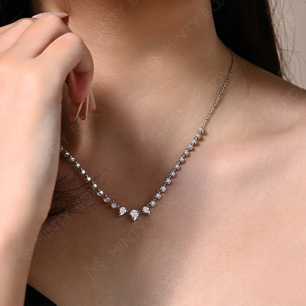 MINTYBOX S925 стерлингового серебра муассанит змея D VVS1 лабораторный бриллиант 18 К