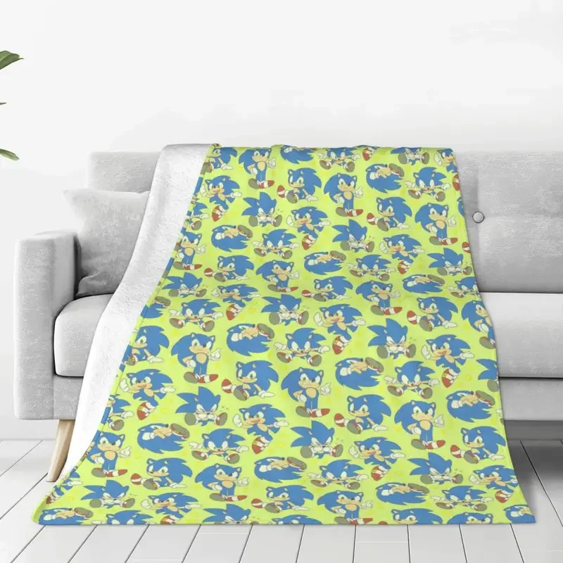 Одеяло с рисунком ежа зимнее флисовое дышащее легкое тонкое одеяло зеленого и