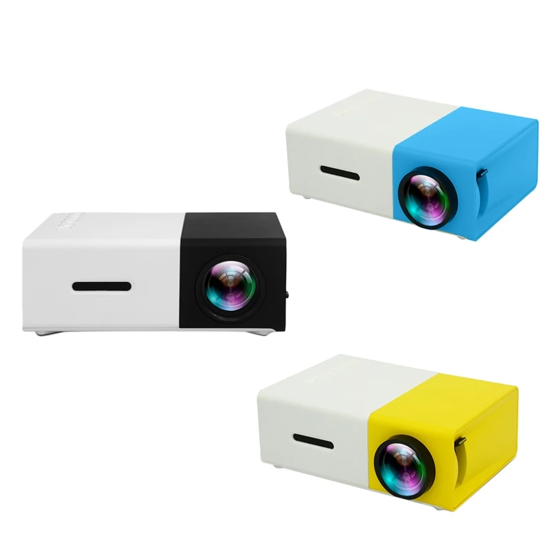 

Mini Portable Projector FHD 1080P Smart Correction With Built-In Speakers For Home Audiovisual