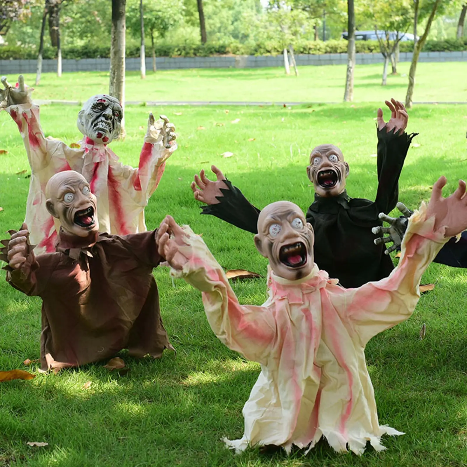 

Halloween Horror Decoration To Insert Large Swing Ghost Garden Decoration Home New Control Scary Voice Decoration Props H5m4