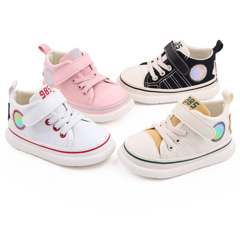 

1-2Y Baby Girls Boys Shoes Spring and autumn Baby Sneakers Soft soled Casual Todder Canvas Anti slip Shoes First Walkers